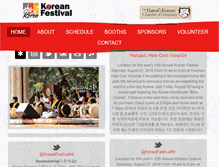 Tablet Screenshot of koreanfestivalhi.com